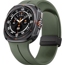 Microsonic Samsung Galaxy Watch 8 Classic 46MM Kordon Ribbon Line Koyu Yeşil