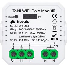 Tuya Uyumlu Tekli Wifi Akıllı Anahtar (10A - 220V Röle) - Tek Çıkışlı, Anahtar Girişli, Google Asistan, Alexa Destekli Switch