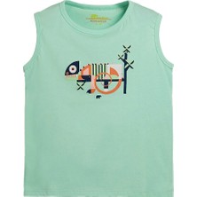 Jonah Yeşil Baskılı Çocuk Atlet