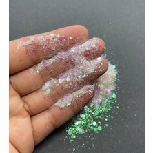 Epoksi Chunky Glitters Sim Beyaz 4gr Holografik Epoksi Reçine Tırnak Makyaj Glitter