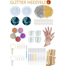 Epoksi Kalıp Cank 200 Parça Epoksi Reçine Başlangıç Seti Renkli Pigmentler ve Kalıplar