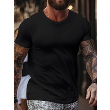 Erkek Kısa Kollu Bisiklet Yaka Viskon Bluz