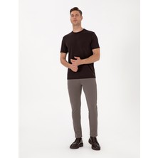 Pierre Cardin Erkek Vizon Slim Fit Beli Lastikli Kordonlu Jogger Kanvas Pantolon 50317281-VR052