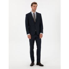 Cacharel Erkek Lacivert Slim Fit Mikro Desenli Takım Elbise 50319478-VR033