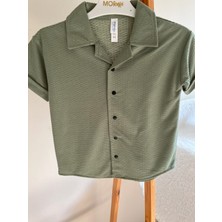 Erkek Çocuk Jakar Kumaş Gömlekli Pamuklu Alt Üst Takım