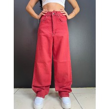 Vintage Eskitme Yıkama Unisex Baggy Jean Pantolon