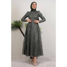 Elisa Tesettür Abiye Haki