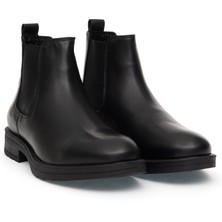 Pierre Cardin Erkek Siyah %100 Deri Kauçuk Taban Chelsea Bot 50318873-VR046