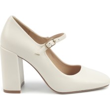 Nine West Edgar 5pr Kırık Beyaz Kadın Topuklu Ayakkabı