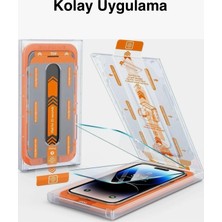 Kılıfsuar Apple iPhone 17 Uyumlu Çekmeli Kırılmaz Cam Ekran Koruyucu Full Hd, Kolay Uygulama