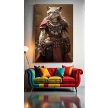Özkacar Group Savaşcı Vaşak Ev Duvar Salon Güzellik Salonu Ofis Dükkan Dekarasyon Kanvas Tablo