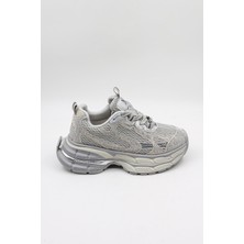 Kristebell Ithal Özel Seri Kadın Taşlı Sneaker Ayakkabı KB1030  - Gri - 36
