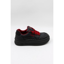 Kristebell Ithal Özel Seri Kadın Taş Detaylı Bağcıklı Sneaker Ayakkabı KB1036  - Siyah - 36