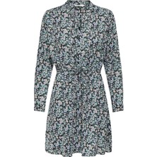 Only Onlcory L/s V-Neck Tunic Wvn Noos Kadın Siyah Elbise - 15200543