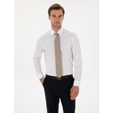 Cacharel Erkek Beyaz Slim Fit Pamuk Karışımlı Gömlek 50314589-VR013