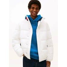 Tommy Jeans Tjm Dna Yakalı Şişme Erkek Beyaz Ceket DM0DM22041YBL