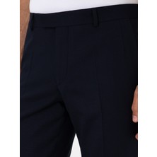 Cacharel Erkek Lacivert Slim Fit Yün Karışımlı Klasik Kumaş Pantolon 50314681-VR033