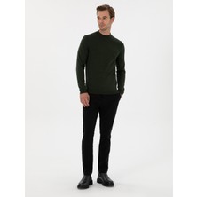 Cacharel Erkek Siyah Slim Fit Pamuk Karışımlı Kanvas Pantolon 50314084-VR046
