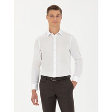 Cacharel Erkek Beyaz Slim Fit Uzun Kollu Gömlek 50282392-VR013