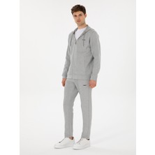 Cacharel Erkek Gri Melanj Slim Fit Pamuk Karışımlı Eşofman Altı 50309835-VR086