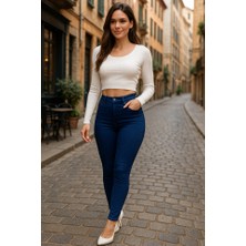 Gabardin Kumaş Yüksek Bel Pantolon