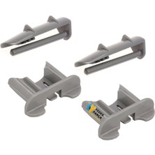 Beko Uyumlu D19011EI Bulaşık Makinesi 2 Ön 2 Arka Sepet Ray Kapağı Tutucu Stoper 4 Lü Takım