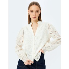 Hakim Yaka Uzun Kollu Düğmeli Fisto Gömlek