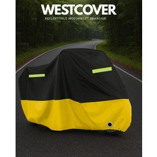 Rks Blazer 50 Xr Max Uyumlu(Sarı-Siyah) Reflektörlü Motosiklet Brandası Motor Örtüsü