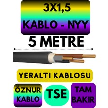 Öznur 3x1,5 Nyy (Yeraltı Kablosu) Metre Seçenekli