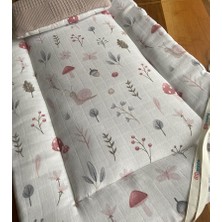 Montefair Sadece Yıkanabilir Elyaf Dolgulu 45x75 cm Doğa ve Mantalar Lavanta Alt Açma Minderi Yastıklı