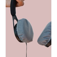 Tek Kullanımlık Kulaklık Hijyen Bonesi, Kulaklık Kılıfı - Gri-11 cm (XL)