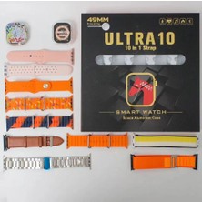 Ultra 10 49 mm 10 Kordonlu Ios ve Andrıod Uyumlu Akıllı Saat