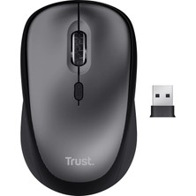 24549 Yvi+ Sessiz Kablosuz Mouse-Siyah, Ekstra Uzun Pil Ömrü 12 Aya Kadar Kullanım, Sessiz Düğmeler,8 Metrelik Kablosuz MENZIL,800 ile 1600 Dpı,geri Dönüştürülmüş Içerik%82,rf 2.4ghz