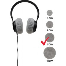 Tek Kullanımlık Kulaklık Hijyen Bonesi, Kulaklık Kılıfı - Gri -9 cm (L)