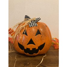 Balkabağı (Kabak) Temalı Cadılar Bayramı Bahçe Dekorasyonu - Turuncu Benek