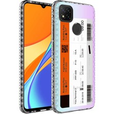 Xiaomi Redmi 9c Kılıf Airbag Kenarlı Renkli Desenli Silikon Omsy Elegans Kapak-No1