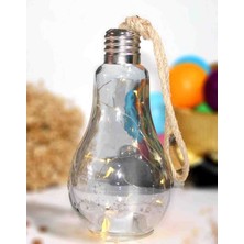 Halatlı Ampul Vintage Dekor Hediyelik Lamba – Asmalı LED Işık, Pil Dahil, Megaboy, Retro Tasarım, Özel Üretim