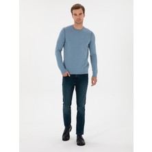 Cacharel Erkek Petrol Slim Fit Pamuk Karışımlı Jean Pantolon 50308699-VR102