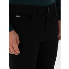 Cacharel Erkek Siyah Slim Fit Pamuk Liyosel Karışımlı Jean Pantolon 50313970-VR046
