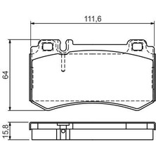 Bosch 0986494356 - Fren Balatası Arka Mercedes Amg C219 W211 W220