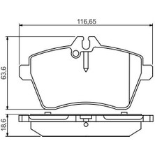 Bosch 0986495273 - Fren Balatası On Mercedes W169 W245