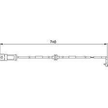 Bosch 1987474934 - Ön Fren Balata Ikaz Fişi Aşınma Kablosu Omega B 94 03