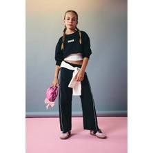 DeFacto Wide Leg Esnek Bantlı Paça Paraşüt Pantolon Kız Çocuk E6186A825AU