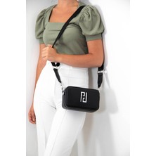 Silver Polo Siyah Iki Bölmeli Kadın Çapraz Çanta SP1078