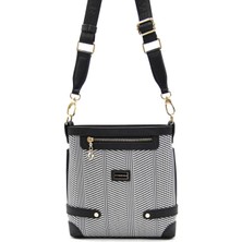 Silver Polo Silver & Polo Siyah Beyaz - Siyah SP1120 Kadın Çapraz Çanta