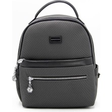 Silver Polo Silver  Polo Kadın Sırt Çantası Koyu Antrasit -Mat  Siyah NV1061