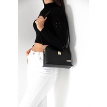 Silver Polo Siyah Üç Bölmeli Kadın Çapraz Çanta/postacı Çantası SP623