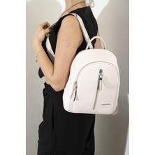 Silver Polo Kadın Sırt Çantası Kum Bej - Mat Bej NV901