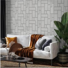 Geometrik Desenli Duvar Kağıdı 16,5 M², Silinebilir  - Roka 23108-1
