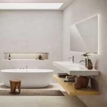 Modern Düz Desen Duvar Kağıdı Açık Beyaz , Silinebilir 16,5 M²- Roka 23109-1